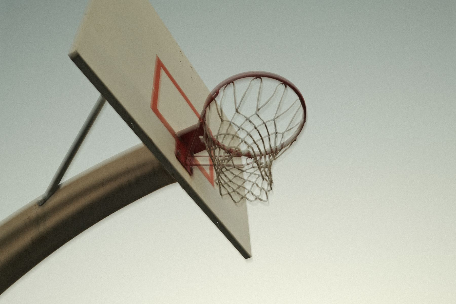 Basketball backboard on the street