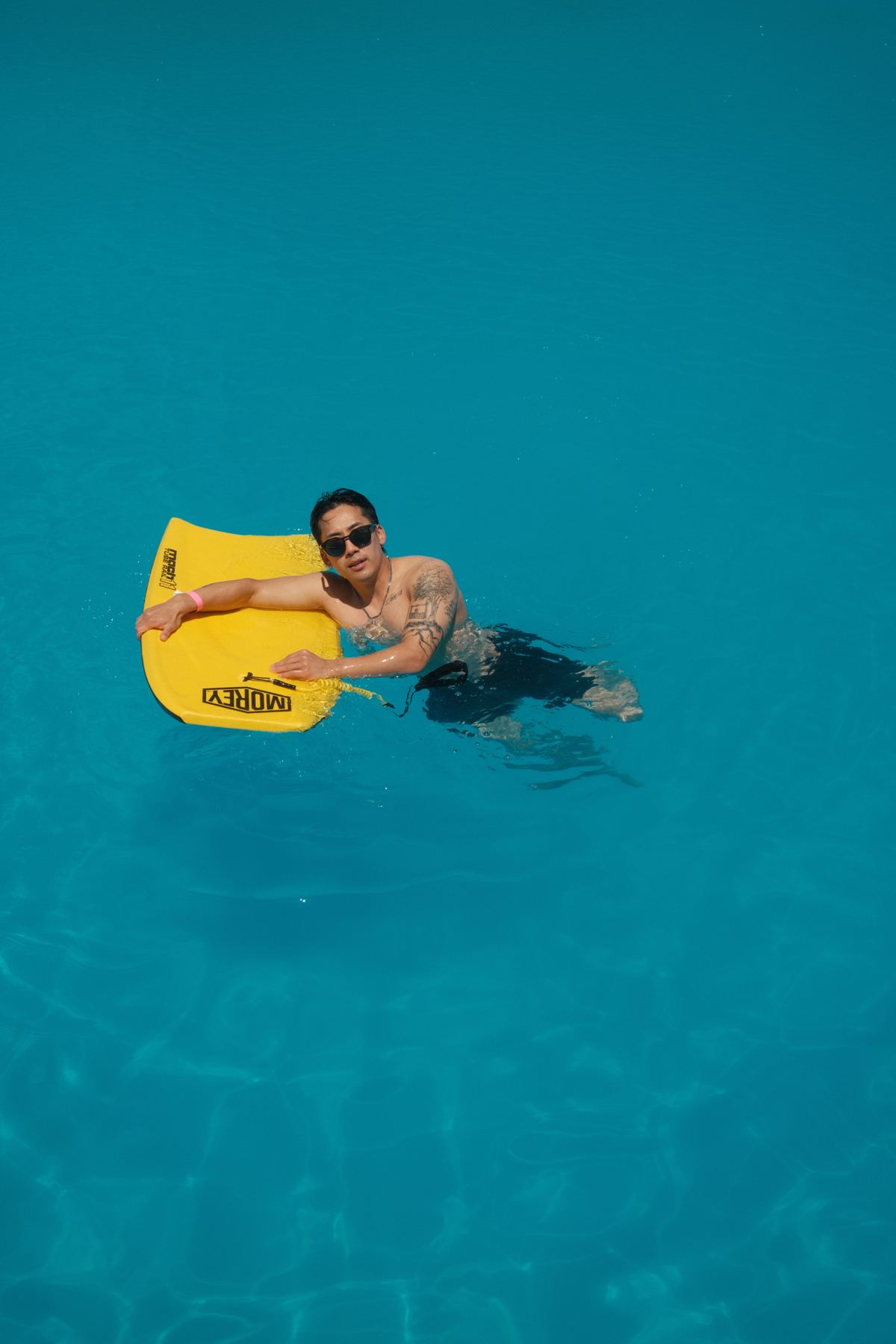 Floating in a pool